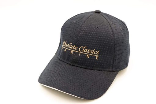 Absolute Classics Marine - 'Nylon Textured Hat' - Navy with Gold trim